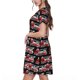 thumbnail image 2 of Balery Fire and Rescue Truck Vestidos sueltos de manga corta para mujer, vestidos de verano 2025, vestidos casuales de corte A con vuelo., 2 of 6