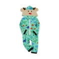 thumbnail image 3 of Family Matching Christmas Jumpsuit Pajamas, Cartoon Dinosaur Print Zip Up Long-Sleeved Novelty Sleepwear Outfits, 3 of 10