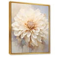 thumbnail image 2 of Designart "Minimalist Beige Dahlia Petals" Dahlia Floater Framed Canvas Wall Art, 2 of 5