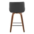 thumbnail image 6 of LumiSource Santi 25" Fixed-Height Counter Stool - Set of 2 in Walnut Wood, 6 of 9