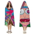 thumbnail image 3 of Rick And Morty Wearable Blanket Cloak Arctic Velvet Hooded Blanket Soft Fuzzy Hoodie Blanket Cape for Adults Kids 60"x80", 3 of 8
