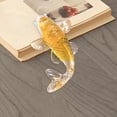 thumbnail image 3 of Figura realista de pez koi de la suerte, miniadorno de resina, escultura creativa de animal. Amarillo, 3 of 7