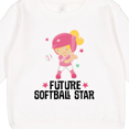 thumbnail image 3 of Inktastic Future Softball Star Girl Toddler Sweatshirt, 3 of 4