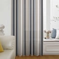 thumbnail image 6 of Black Grey Brown Striped Sheer Curtains 96 Inches Long, Modern Stripes Art Farmhouse Light Filering Curtains, Privacy Drapes Simi Floor to Veiling Curtain for Living Room Bedroom Window Treatment, 6 of 9