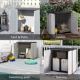 thumbnail image 6 of LOJIAWOWE Outdoor Storage Cabinet 37 CU.ft Resin Waterproof UV-Resistant for Patio,Poolside & Indoor,Gray, 6 of 6