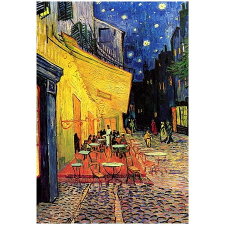 - Vincent Van Gogh Cafe Terrace at Night Art Poster Print Poster - 13x19