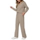 thumbnail image 3 of Conjuntos de Dos Piezas para Mujer, Moda de Otoño 2025, Pantalones Anchos, Conjunto de Estar por Casa, para Viajes y Vacaciones. Caqui Oscuro XL, 3 of 9