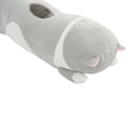 thumbnail image 4 of Almohada corporal de peluche, cojín largo, gato, animal, juguete suave, regalo para dormir, abrazar, 90cm/35,43 pulgadas, gris, 4 of 12