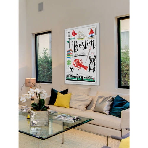 Marmont Hill "Boston Icons" by Molly Rosner Framed Painting Print