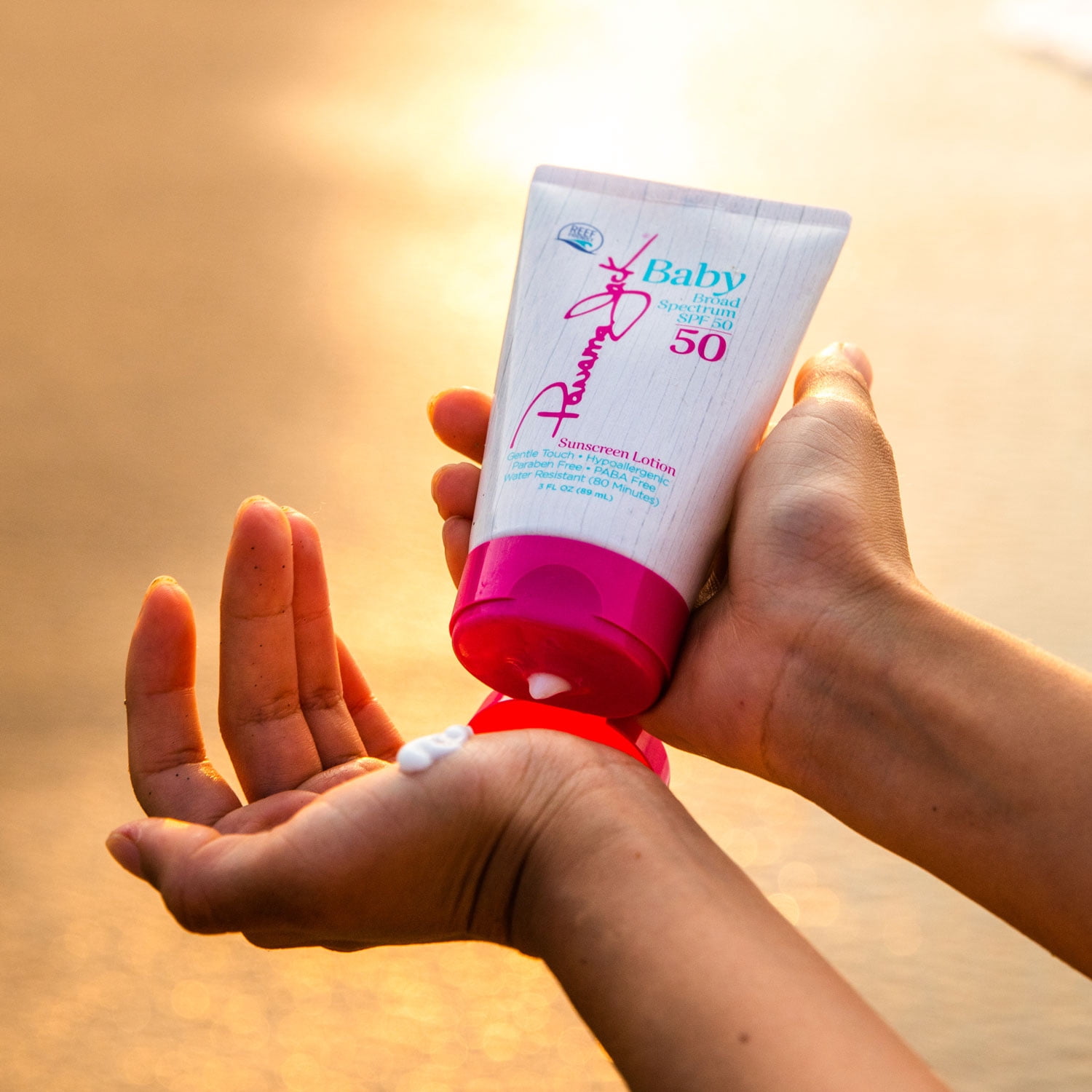 Baby Sunscreen Lotion - SPF 50, Broad Spectrum UVA/UVB Protection, Hypoallergenic Gentle Touch, Reef-Friendly, PABA, Paraben, Gluten & Cruelty Free, Water Resistant (80 Minutes), 3 FL OZ