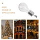 thumbnail image 3 of 4pcs Solar Powered 5LEDs Bulb Hanging Light Copper Wire Light Bulb Outdoor Decorative Chandelier Lamp Bulb (Silver Warm White Light), 3 of 5
