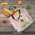 thumbnail image 4 of KLL Dog Sitting In Bathtub With Duck On Head Pattern Aesthetic Tote Bag for Women Beach Bag Shopping Bags Shoulder Bag Reusable Grocery Bags, 4 of 5