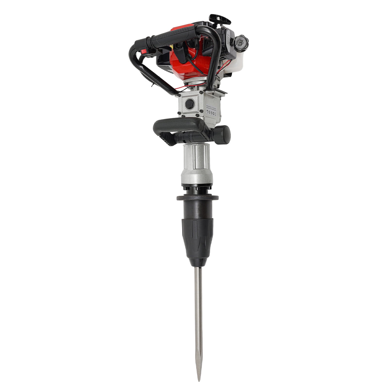 2 Stroke Gas Powered T Post Driver Fence Pile Driver Jack Hammer w/Chisel 32.7cc for Gardening, Road Fencing