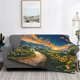 thumbnail image 2 of Fotbe Sunflowers At Sunset Manta de Franela con Estampado, Manta Ultrasuave para Cama, Sofá, Auto, Hipoalergénica y Antibolitas-60"x50", 2 of 6