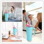 Vacuum Insulated Stainless Steel Cold1 40 fl oz. Tumbler Mug with 3 Way Lid, Straw, Handle - Glacier Opaque Gloss