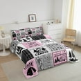 thumbnail image 2 of Erosebridal Pink Camper Bedding Set King Happy Camping Comforter Set Rv Decor For Inside,Camper Accessories For Travel Trailers Comforter,Black Grey Buffalo Plaid Pine Tree Arrow Quilt, 2 of 6