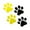 Paw Dog, variant on FINCIBO 3" x 3" Vinyl Decal Sticker Removable For Notebook, Ipad, Car - Set of 4 Paw Dog (2 Yellow 2 Black)