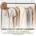 thumbnail image 3 of Techzoo Premium beige Velvet Hangers 25 Pack - Space Saving Felt Hanger, Non Slip Clothes Hangers for Closet, Heavy Duty Hanger for Coats, Shirts & Pants, 360° Swivel Hook, Hold Up to 10 lbs, 3 of 7