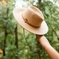 thumbnail image 6 of Panama Jack Women's Sun Hat - Paper Braid Straw, Safari, 3 1/2" Big Brim (Tea), 6 of 9