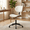 Off White, variant on Bestier Bentwood Ergonomic Armless Office Desk Chair with Wheels, Comfy Computer Chair with Lumbar Support, Teddy Mid Back Adjustable Height 360° Rolling Swivel Task Chair No Arm for Home, Off White