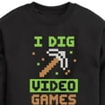 thumbnail image 3 of Instant Message - Gamer - I Dig Video Games - Toddler & Youth Crewneck Fleece Sweatshirt, 3 of 6