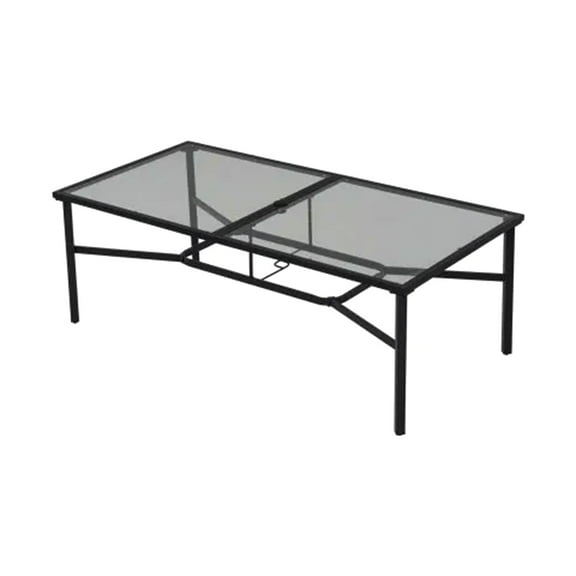 Four Seasons Courtyard Sunny Isles Tempered Glass Top Patio Dining Table
