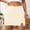 Beige, variant on Rove Studio Women's High Waist Side Slit Mini Skirt, Stretchy Bodycon Skirt with Built-in Shorts, Solid Color Skirts for Women Beige L