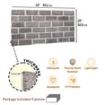 thumbnail image 4 of Ultimate 3D Wall Panels Brick Effect Cladding, Set of 2, 11 sq ft Coverage, Silverstone, 4 of 10