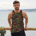 thumbnail image 6 of Pofeuu Doodle Barbeque 1 Print Men's Workout Tank Tops Sleeveless Muscle Gym Shirt Quick Dry-4X-Large, 6 of 7