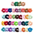 thumbnail image 3 of Pack of 40 Multicolor Women's Hair Scrunchies Satin Elastic Hair Bands Ties Rope, 3 of 8