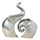 thumbnail image 1 of 2x Pareja de estatuas de elefantes Figuras decorativas Adornos de mesa de cerámica para Plata, 1 of 9