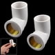 thumbnail image 2 of 2 Piezas Tubo Montaje 3/4" Rosca X 25mm Deslizamiento PVC Hembra Codo Conector Adaptador Blanco Unique Bargains accesorios para cables de control mecanico, 2 of 2