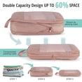 thumbnail image 3 of HELIAHOO Expandable Compression Packing Cubes for Suitcases,Lightweight Compressible Travel Packing Organizer for Carry on Suitcase,Organizer Bags Set as Travel Essentials for Women AZ83-19534, 3 of 7