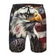 thumbnail image 3 of Balery Retro American Eagle A Traje de Baño Estilo Hawaiano para Hombre, Shorts de Secado Rápido con Bolsillos-X-Large, 3 of 6