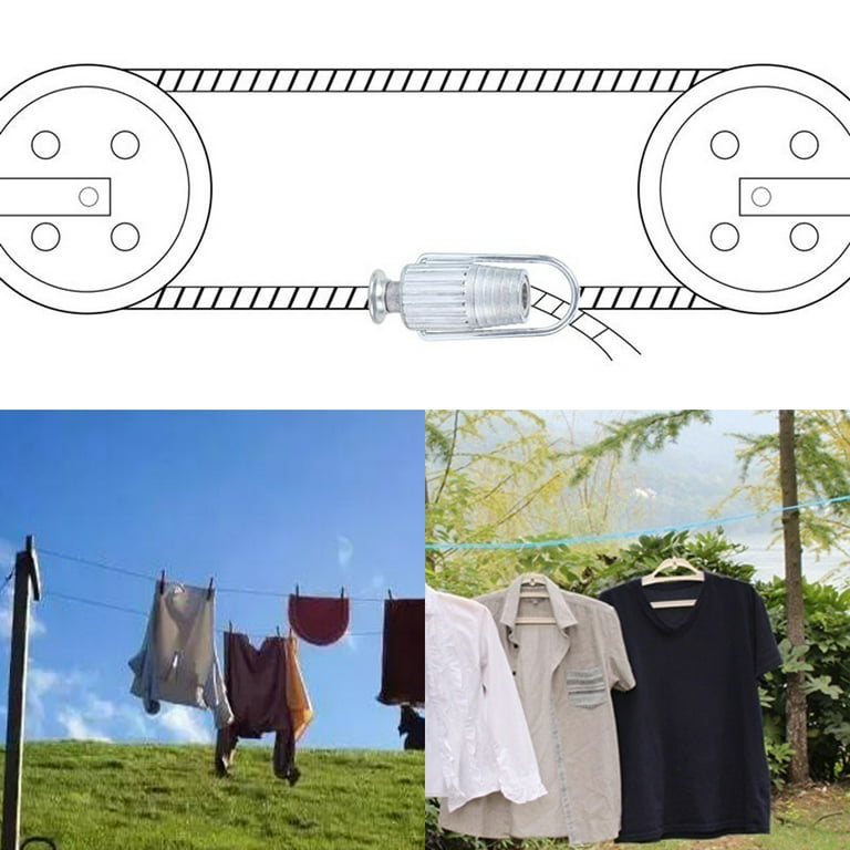 Be-tool Metal Clothesline Tightener Aluminium Clothesline Grip Tools for Pulleys/Fixed Clothes Laundry Washing Line Household Supplies Universal