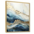 thumbnail image 2 of Designart "Abstract River In White, Blue, And Gold" Northern Lights Floater Framed Canvas Wall Art, 2 of 5
