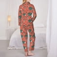 thumbnail image 6 of Goofa Hedgehog Mushroom Printed Women’s 2 Piece Pajama Set Super,Pajamas Women's Long Sleeve Sleepwear Soft Button Down Loungewear Pjs Lounge Set Nightwear-, 6 of 9