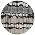 thumbnail image 2 of Addison Rugs Chantille Indoor/Outdoor Transitional Stripes Black Washable Round Rug, 8' x 8', 2 of 6