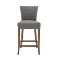 thumbnail image 1 of Home Fare Tabouret Matelassé en Gris, 1 of 4