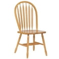 thumbnail image 3 of Sunset Trading Oak Selections 5 Piece 66" Oval Extendable Pedestal Dining Set | Butterfly Leaf Table | 4 Arrowback Chairs | Seats 8, 3 of 6