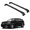 Black, variant on ERKUL 220lbs Roof Rack Cross Bars for Kia NIRO 2016-2022 | Aluminum Crossbars with Anti Theft Lock for Rooftop | Compatible with Flush Rails - Silver
