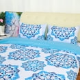 thumbnail image 2 of Bohemian Duvet Cover Sets with 2 Matching Pillow Shams Soft Microfiber 3-Piece Boho Mandala Quilt Set (Blue, Queen), 2 of 6