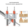 thumbnail image 4 of Broca de avellanador de límite broca de avellanador ajustable 10 piezas resistencia al desgaste eliminación rápida de virutas para madera plástico metal blando ANGGREK Otros, 4 of 8