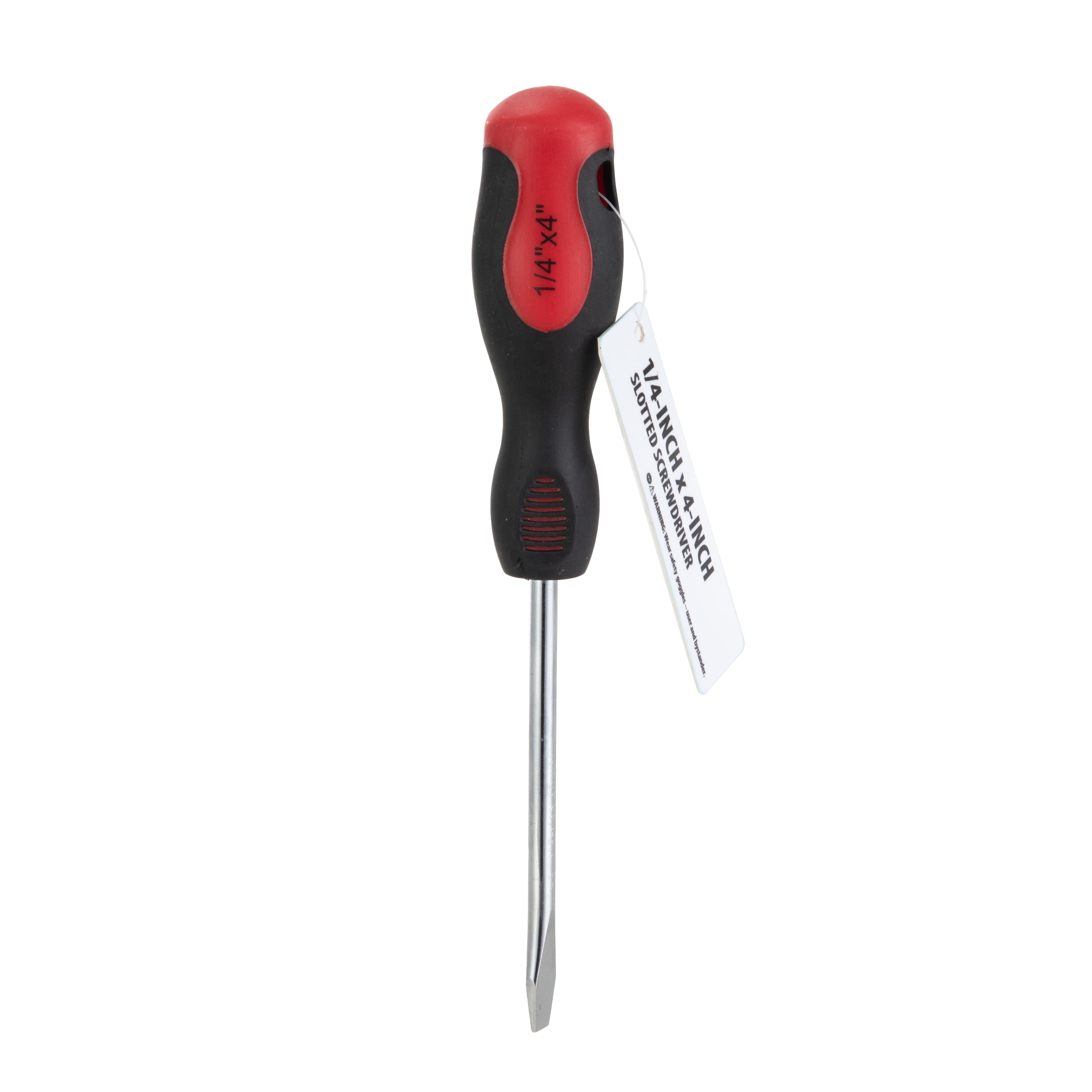 1/4 x 4 inch Slotted Screwdriver with Comfort Grip Handle