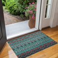 thumbnail image 2 of Turquoise Boho Tribal Triangles and Arrows Pattern Door Rugs,Washable Non Slip Door Mats Indoor,Decorative Door Mats,Entry Mat Indoor for Entrance,Bedroom,Kitchen,Bathroom,17"x30", 2 of 6