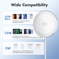 thumbnail image 5 of Magnetic Wireless Charger, 25W Fast Wireless Charger Compatible for iPhone 17/16/15/14/13/12,AirPods,Compact Portable Travel Friendly Pad (White), 5 of 9