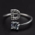 thumbnail image 4 of Anillo Ajustable Letra D Incial Plata Fina .925 Joyería, 4 of 4