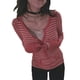 thumbnail image 3 of TRKIYQC Mujeres de Manga Larga de Punto Tops Casual Rayas 3/4 Botón Pullover Camisa con Bolsillos para Club Streetwear TRKIYQC moda, 3 of 6