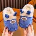 thumbnail image 2 of WZEIIOT Toddler Girls Slippers Cute Cartoon Deer Design Anti Fuzzy Slippers Fall Winter Cozy Warm Indoor Outdoor Footwear Bedroom House Shoes Us Size:9.5, 2 of 3