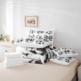 thumbnail image 6 of Erosebridal Soccer Theme Kids 7-Piece Twin Bedding Sets,Abstract Football Print Bowtie Bedding Comforter Set For Girls,Reversible, 6 of 7